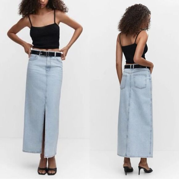 Mango Denim Maxi skirt - Picture 1 of 13